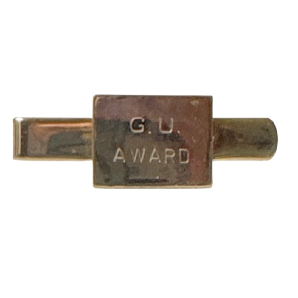 Vintage Grand Union Award gold collectible tie clip pin